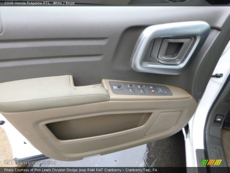 White / Beige 2008 Honda Ridgeline RTS