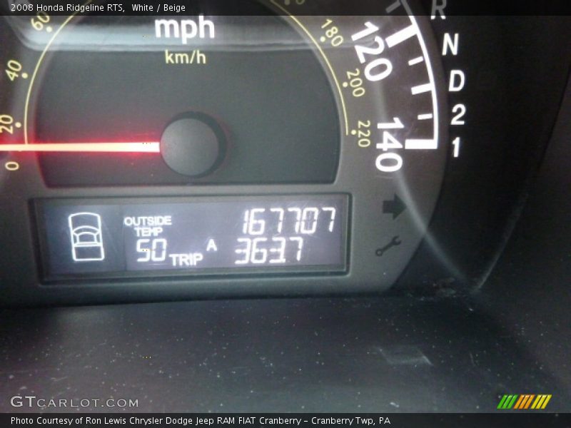 White / Beige 2008 Honda Ridgeline RTS