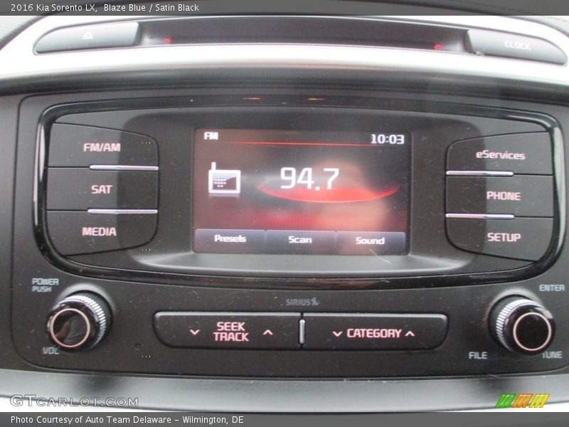 Blaze Blue / Satin Black 2016 Kia Sorento LX