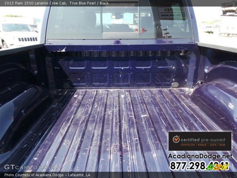 True Blue Pearl / Black 2013 Ram 1500 Laramie Crew Cab