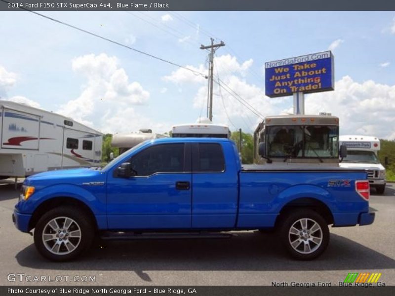 Blue Flame / Black 2014 Ford F150 STX SuperCab 4x4