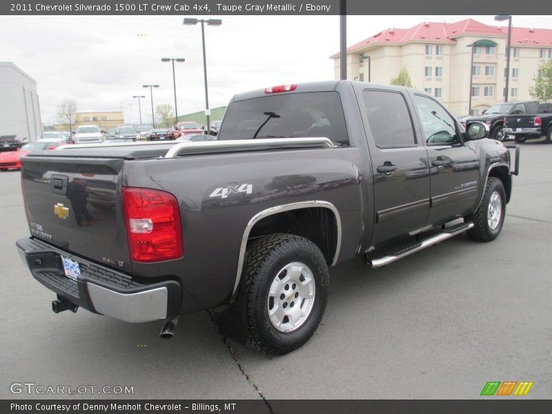 Taupe Gray Metallic / Ebony 2011 Chevrolet Silverado 1500 LT Crew Cab 4x4