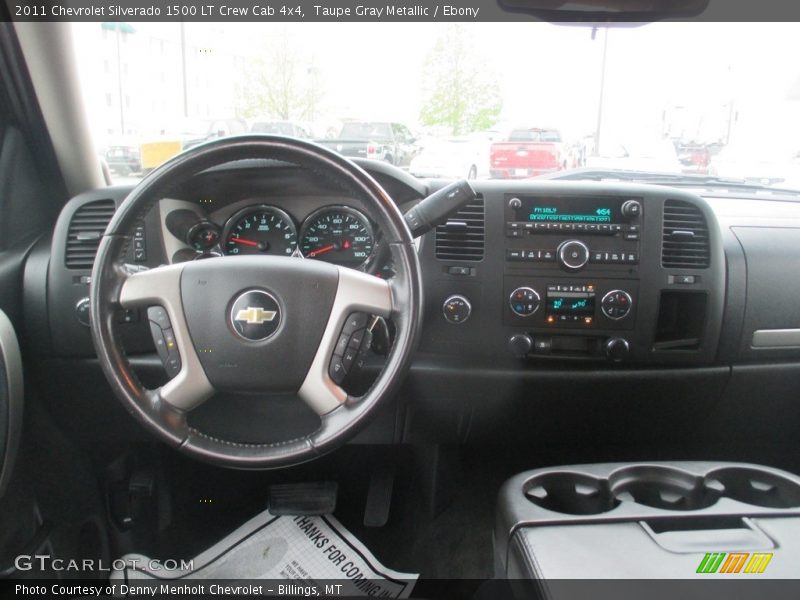 Taupe Gray Metallic / Ebony 2011 Chevrolet Silverado 1500 LT Crew Cab 4x4