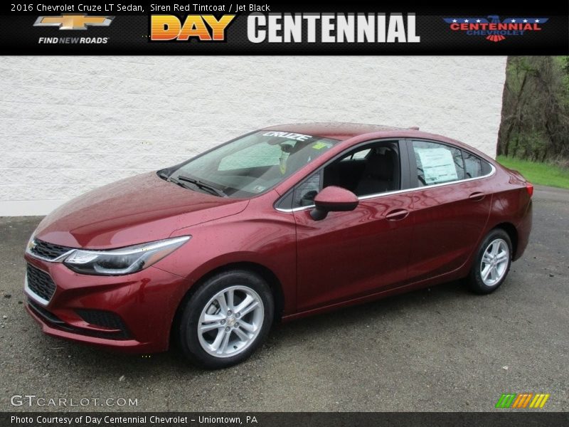 Siren Red Tintcoat / Jet Black 2016 Chevrolet Cruze LT Sedan