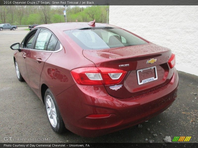 Siren Red Tintcoat / Jet Black 2016 Chevrolet Cruze LT Sedan