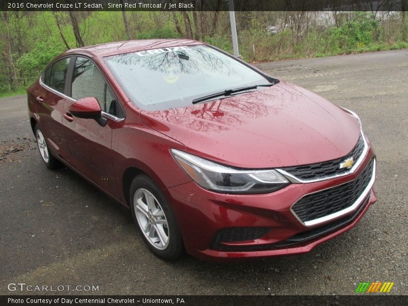 Siren Red Tintcoat / Jet Black 2016 Chevrolet Cruze LT Sedan