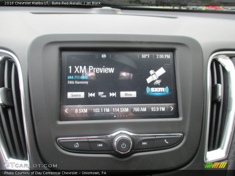 Butte Red Metallic / Jet Black 2016 Chevrolet Malibu LT