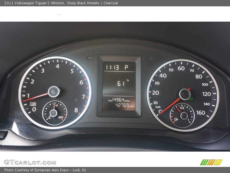 Deep Black Metallic / Charcoal 2011 Volkswagen Tiguan S 4Motion