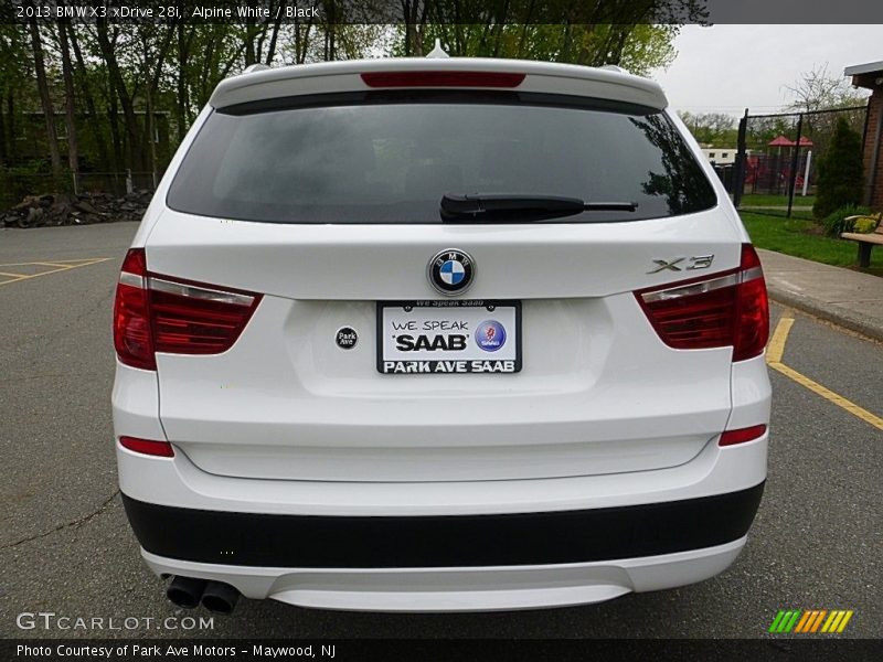 Alpine White / Black 2013 BMW X3 xDrive 28i