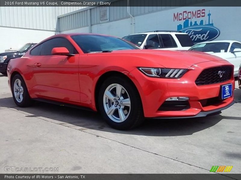 Competition Orange / Ebony 2016 Ford Mustang V6 Coupe