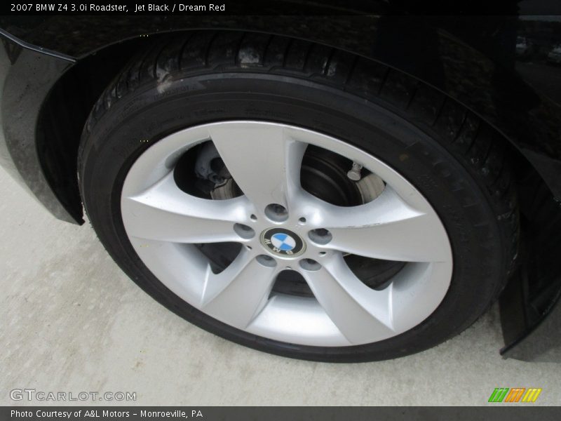 Jet Black / Dream Red 2007 BMW Z4 3.0i Roadster