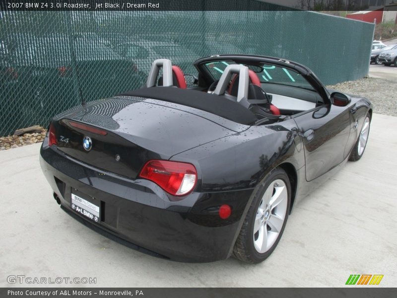 Jet Black / Dream Red 2007 BMW Z4 3.0i Roadster