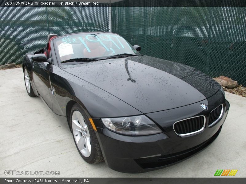 Jet Black / Dream Red 2007 BMW Z4 3.0i Roadster