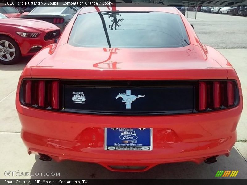 Competition Orange / Ebony 2016 Ford Mustang V6 Coupe