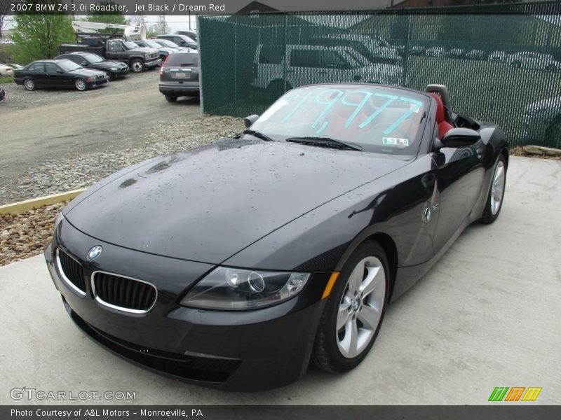 Jet Black / Dream Red 2007 BMW Z4 3.0i Roadster