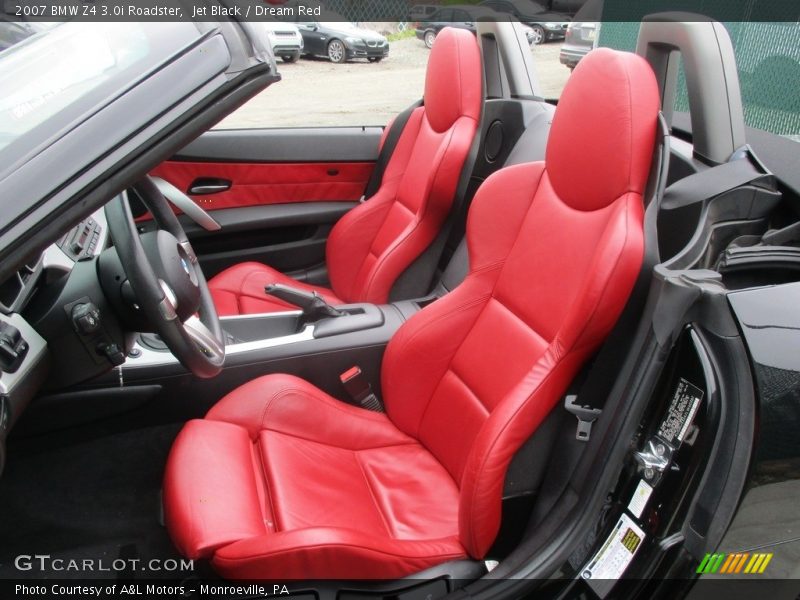 Jet Black / Dream Red 2007 BMW Z4 3.0i Roadster
