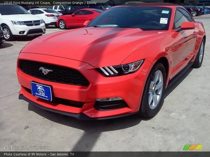 Competition Orange / Ebony 2016 Ford Mustang V6 Coupe