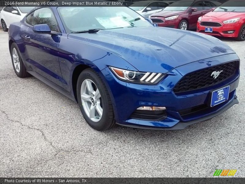 Deep Impact Blue Metallic / Ebony 2016 Ford Mustang V6 Coupe