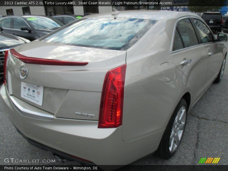 Silver Coast Metallic / Light Platinum/Brownstone Accents 2013 Cadillac ATS 2.0L Turbo Luxury AWD