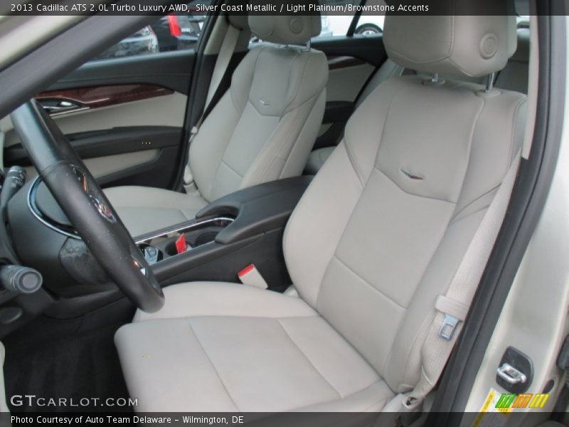 Silver Coast Metallic / Light Platinum/Brownstone Accents 2013 Cadillac ATS 2.0L Turbo Luxury AWD