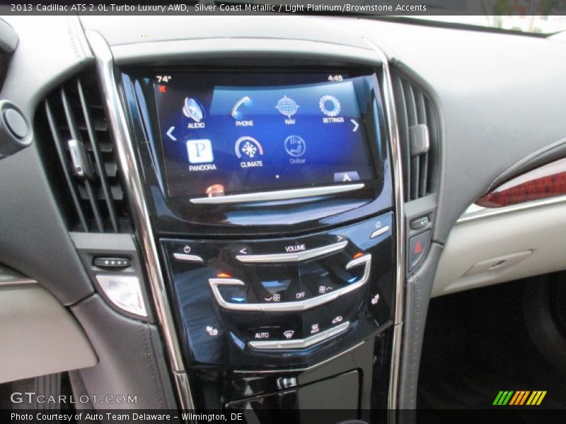 Silver Coast Metallic / Light Platinum/Brownstone Accents 2013 Cadillac ATS 2.0L Turbo Luxury AWD