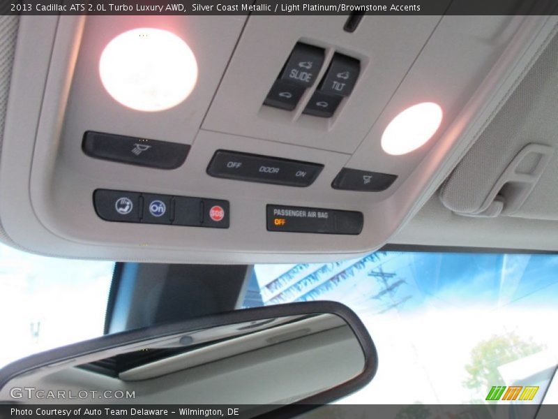 Silver Coast Metallic / Light Platinum/Brownstone Accents 2013 Cadillac ATS 2.0L Turbo Luxury AWD