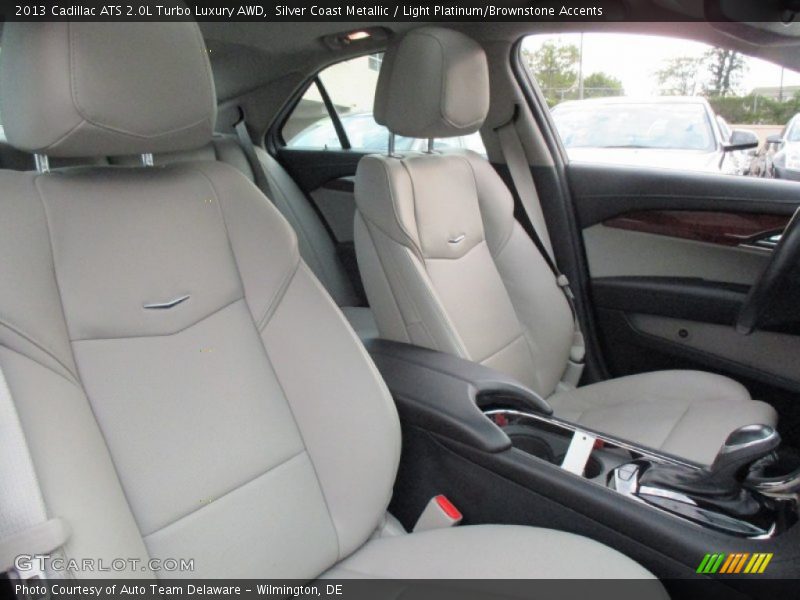 Silver Coast Metallic / Light Platinum/Brownstone Accents 2013 Cadillac ATS 2.0L Turbo Luxury AWD