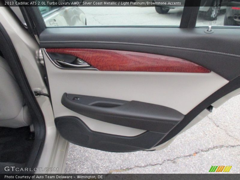 Silver Coast Metallic / Light Platinum/Brownstone Accents 2013 Cadillac ATS 2.0L Turbo Luxury AWD
