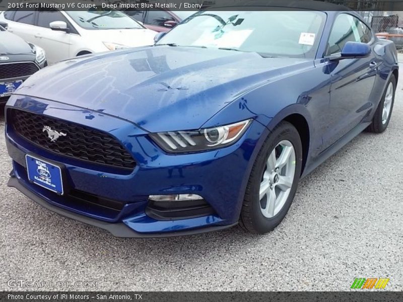Deep Impact Blue Metallic / Ebony 2016 Ford Mustang V6 Coupe