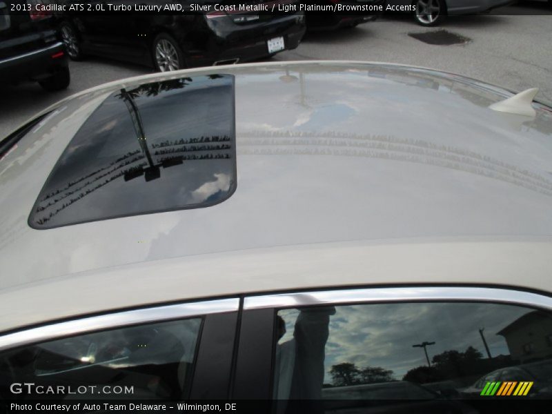 Silver Coast Metallic / Light Platinum/Brownstone Accents 2013 Cadillac ATS 2.0L Turbo Luxury AWD