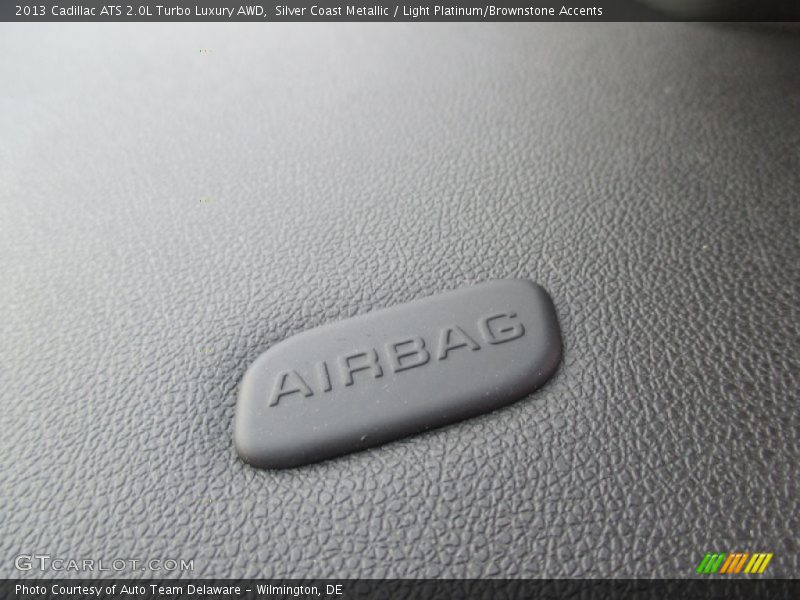 Silver Coast Metallic / Light Platinum/Brownstone Accents 2013 Cadillac ATS 2.0L Turbo Luxury AWD