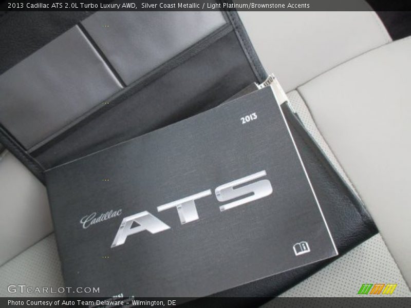 Silver Coast Metallic / Light Platinum/Brownstone Accents 2013 Cadillac ATS 2.0L Turbo Luxury AWD