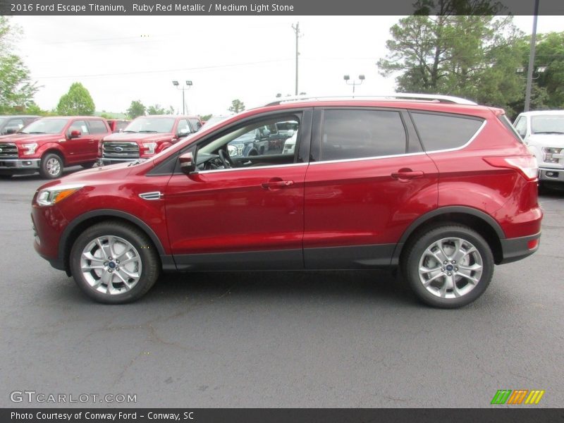 Ruby Red Metallic / Medium Light Stone 2016 Ford Escape Titanium