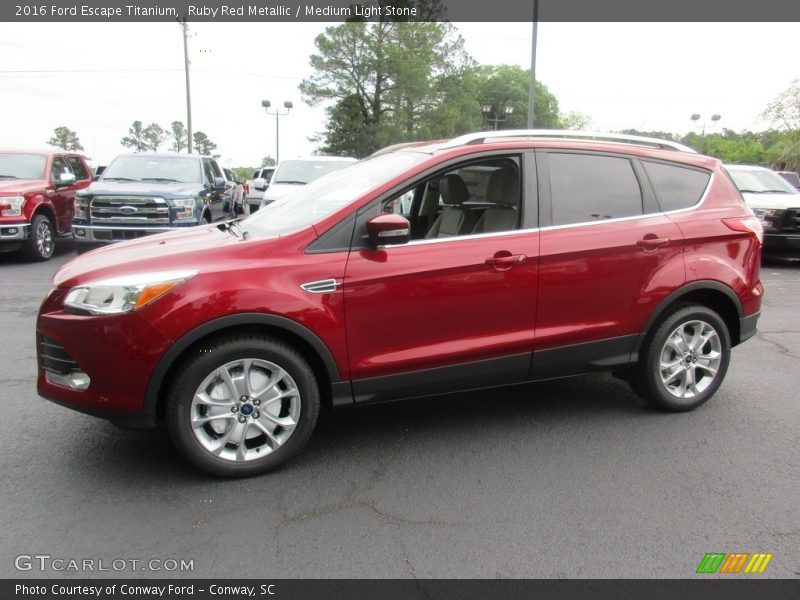 Ruby Red Metallic / Medium Light Stone 2016 Ford Escape Titanium
