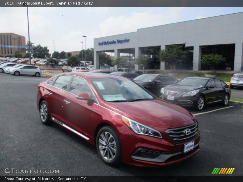 Venetian Red / Gray 2016 Hyundai Sonata Sport