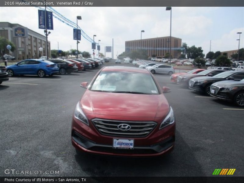 Venetian Red / Gray 2016 Hyundai Sonata Sport