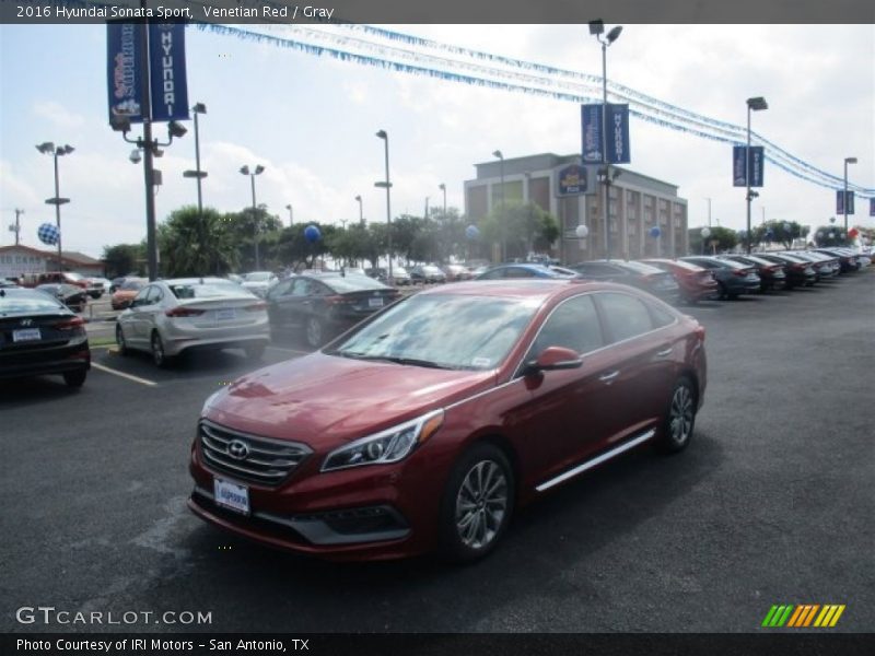 Venetian Red / Gray 2016 Hyundai Sonata Sport