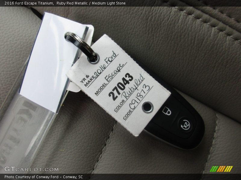 Ruby Red Metallic / Medium Light Stone 2016 Ford Escape Titanium