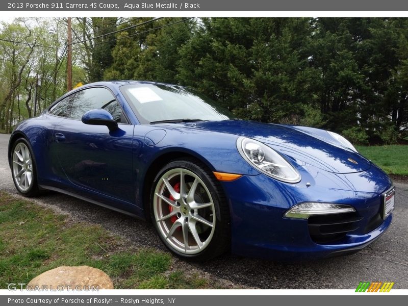 Aqua Blue Metallic / Black 2013 Porsche 911 Carrera 4S Coupe