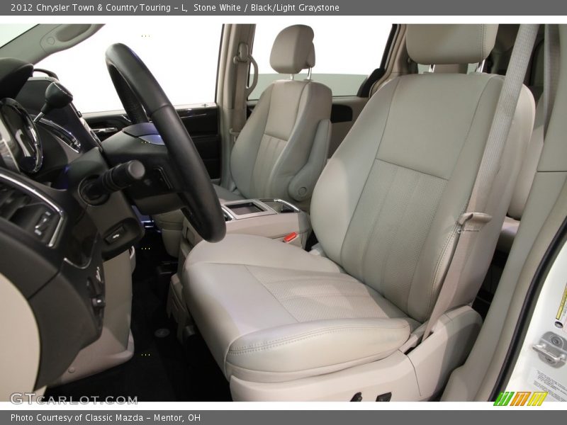 Stone White / Black/Light Graystone 2012 Chrysler Town & Country Touring - L