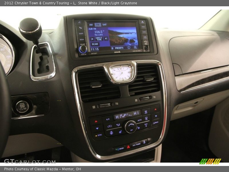 Stone White / Black/Light Graystone 2012 Chrysler Town & Country Touring - L