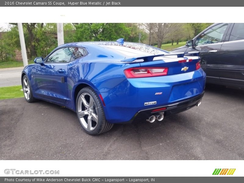 Hyper Blue Metallic / Jet Black 2016 Chevrolet Camaro SS Coupe