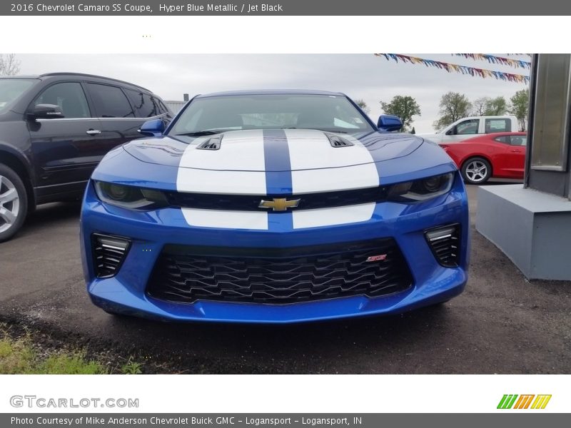 Hyper Blue Metallic / Jet Black 2016 Chevrolet Camaro SS Coupe
