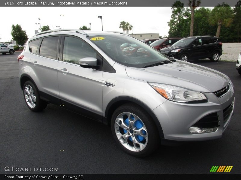 Ingot Silver Metallic / Medium Light Stone 2016 Ford Escape Titanium