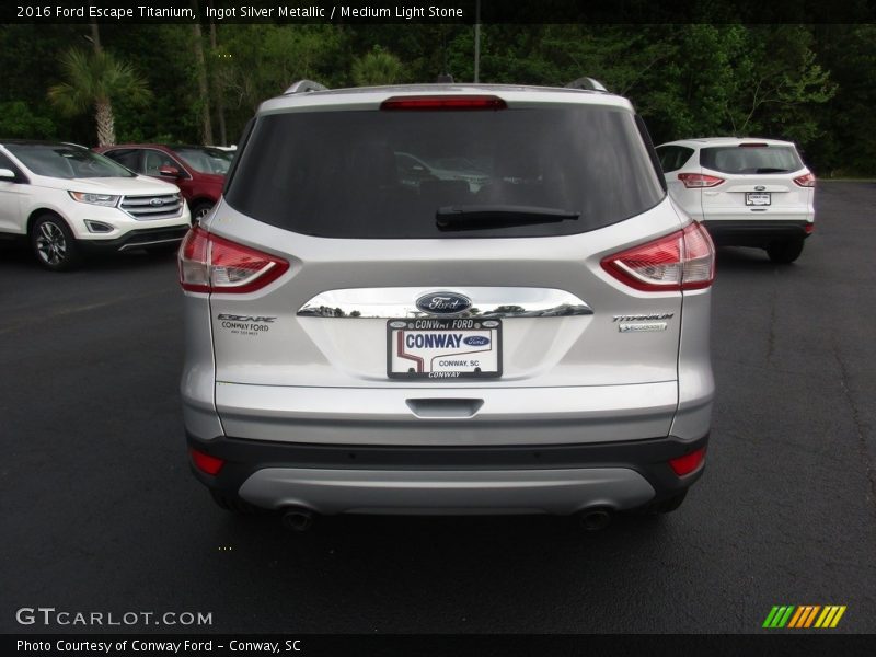 Ingot Silver Metallic / Medium Light Stone 2016 Ford Escape Titanium
