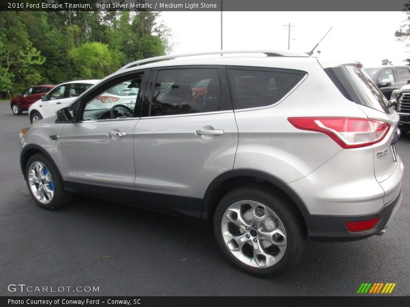 Ingot Silver Metallic / Medium Light Stone 2016 Ford Escape Titanium