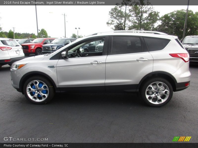 Ingot Silver Metallic / Medium Light Stone 2016 Ford Escape Titanium