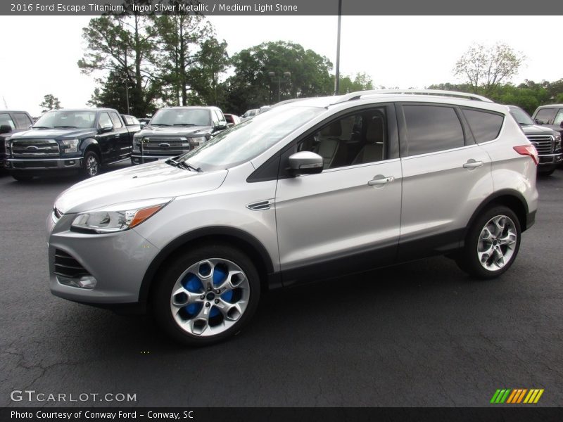 Ingot Silver Metallic / Medium Light Stone 2016 Ford Escape Titanium