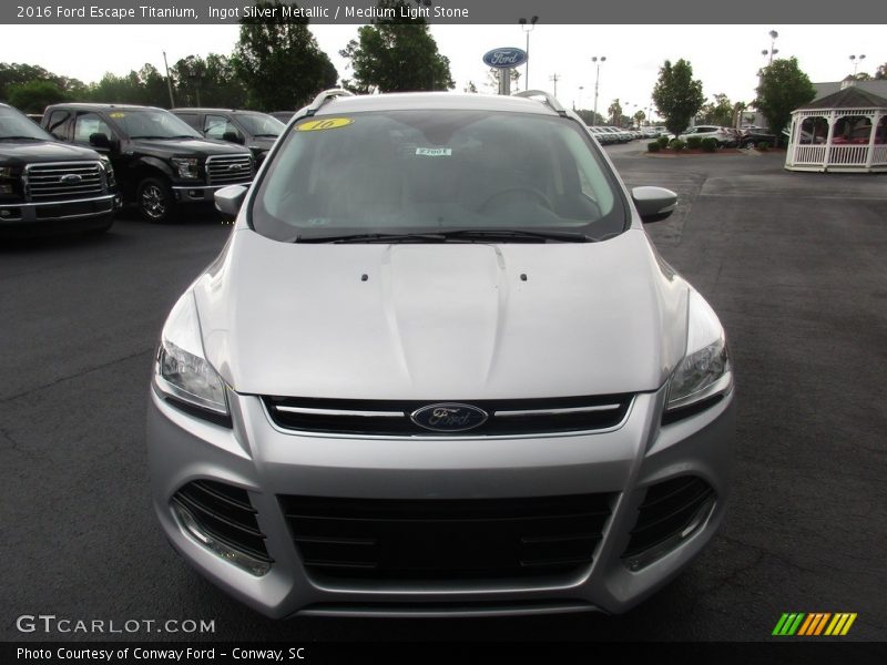 Ingot Silver Metallic / Medium Light Stone 2016 Ford Escape Titanium