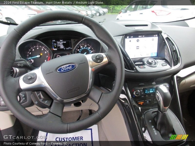 Ingot Silver Metallic / Medium Light Stone 2016 Ford Escape Titanium